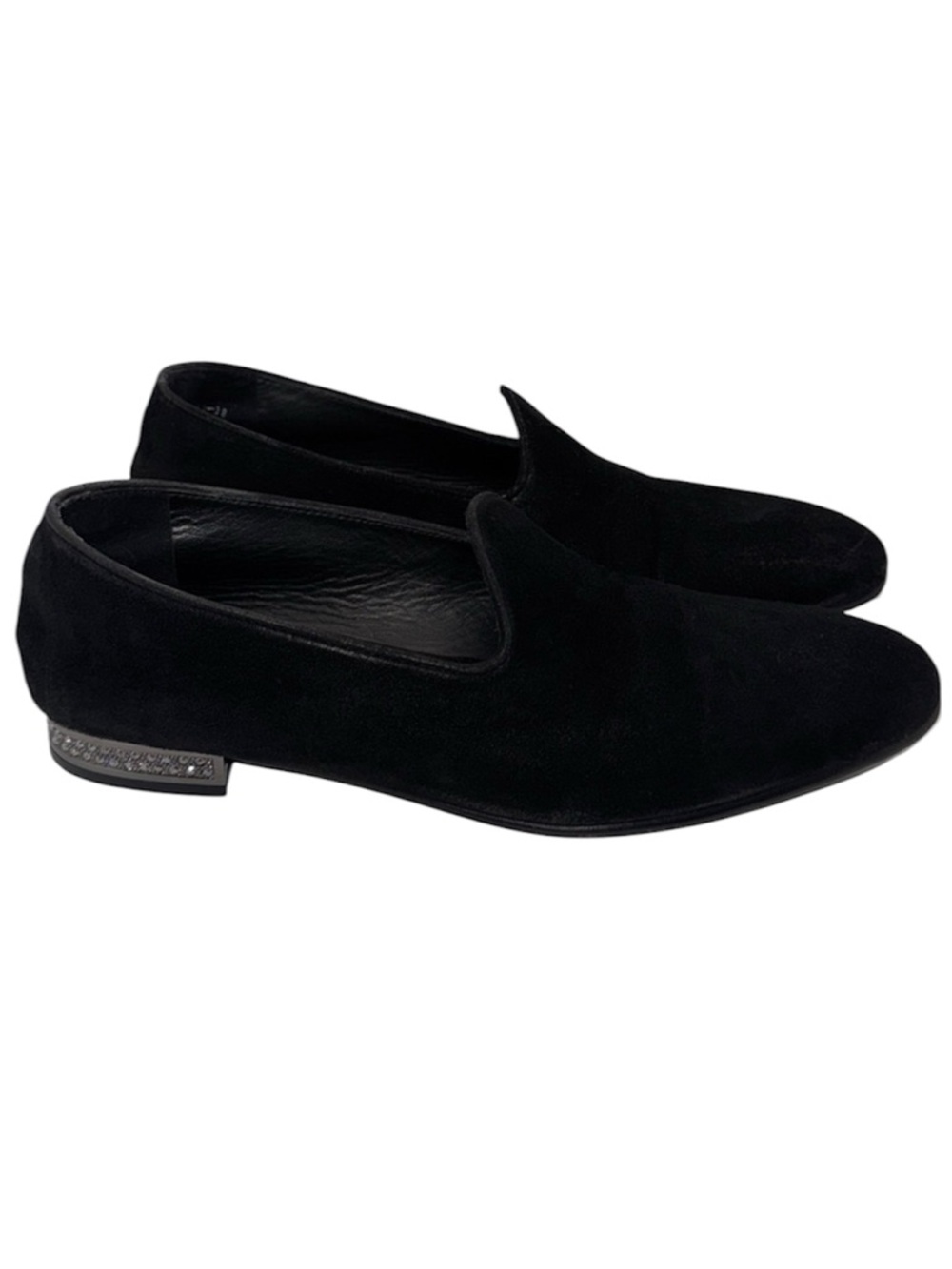 Pedro Garcia Garan Loafers w Swarovski Crystals Black Suede Women’s EU 8 US 8